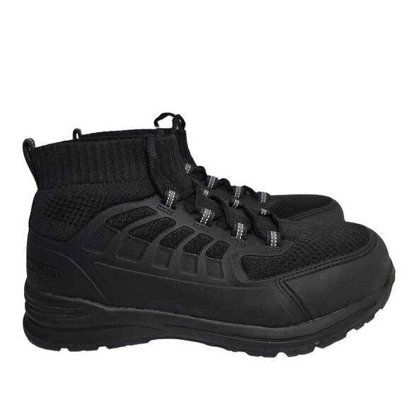 Brahma Steel Toe Work Shoes Slip Resistant Mens SZ 7.5 Black Blast Off Enduropro - Picture 3 of 9